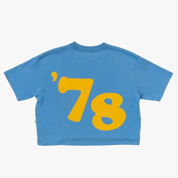 Tanning Team 🧴 Crop Tee - Blue (Sz Small) - Picture 4 of 7